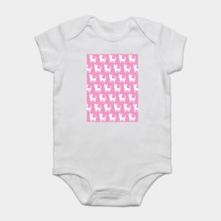 Chihuahua silhouette print (large) baby pink Baby Bodysuit